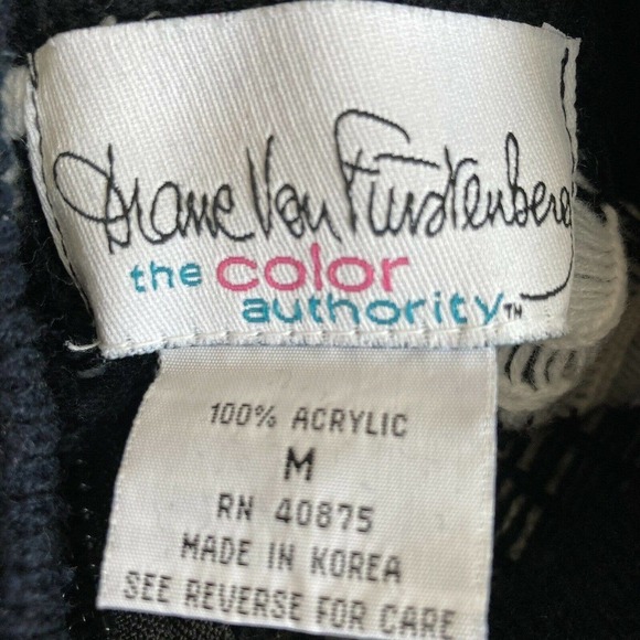 Diane von Furstenberg Zebra Print full Zip Mid Length cardigan sweater medium - Picture 9 of 11